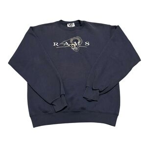 Vintage 90s Youth XL St. Louis Rams NFL Football Embroidered Sweatshirt